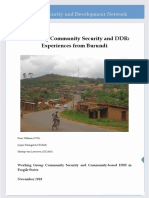 Connecting Community Security and DDR: Experiences From Burundi