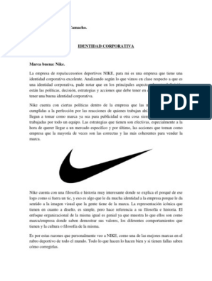 detective el viento es fuerte práctica Analisis de Identidad Corporativa | PDF | Marca | Nike