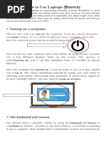 How To Use Laptops (Basics) : Turning On A Computer