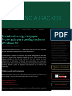 Anonimato e Segurança Por Proxy, Guia para Configuração No Windows 10