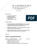 Técnico en seguridad industrial y auxiliar de enfermería busca empleo