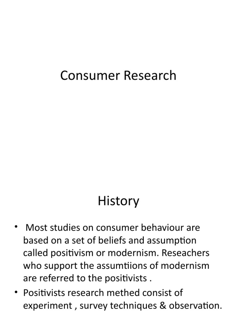 consumer research pdf