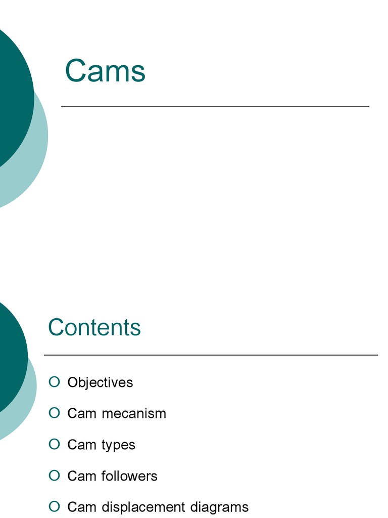 Cam Mechanisms and Displacement Diagrams | PDF