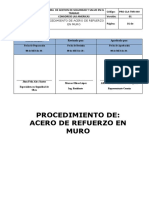 Pro-Cla-Tnr-### - Procedimiento de Acero de Refuerzo en Muro