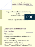 Computer Assisted Personal Interviewing (CAPI) - The Bermuda Experience Bermuda Department of Statistics