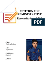 Petition For Administrative Reconstitution of Title