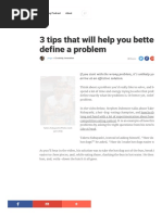 1 Barba, Jorge (S.F.) - 3 Tips That Will Help You Better Define A Problem.