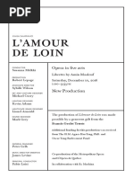 L'amour de Loin: Opera in Five Acts