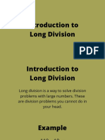 Introduction To Long Division