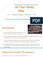 Ethical Case Study: Nike: by Jaycie, Kayley, & Shannon