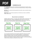 Inheritance: Sub Class: The Class That Inherits Properties From Another Class Is Called Sub Class or