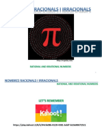 Nombre Racionals I Irracionals