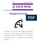 Speak Your Mind: Standard of Living