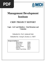 Management Development Institute: CRBV Project Report