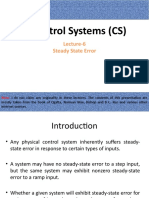 Control Systems (CS) : Lecture-6 Steady State Error