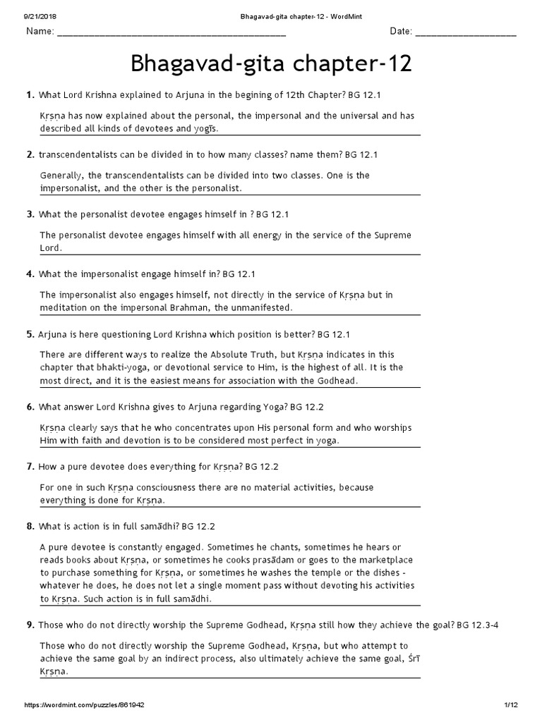 25+ Bhagavad Gita Chapter 1 Pdf