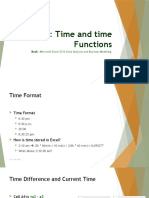 CIS 2640 Excel 13 - Time and Time Functions
