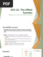 CIS 2640 Excel 22 - The Offset Function