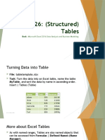 CIS 2640 Excel 26 - Tables