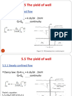 5.5 The Yield of Well: 5.5.1 Steady Confined Flow