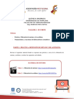 Obtención de Metano, Etino - Nomenclatura, Rxns de Aromáticos PDF