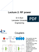 Lecture 2: RF Power: DR G Burt Lancaster University Engineering