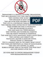 Freemasonry Exposure Flyer