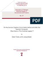 On The Human Capital of Inca Indios Before and After The Spanish Conquest