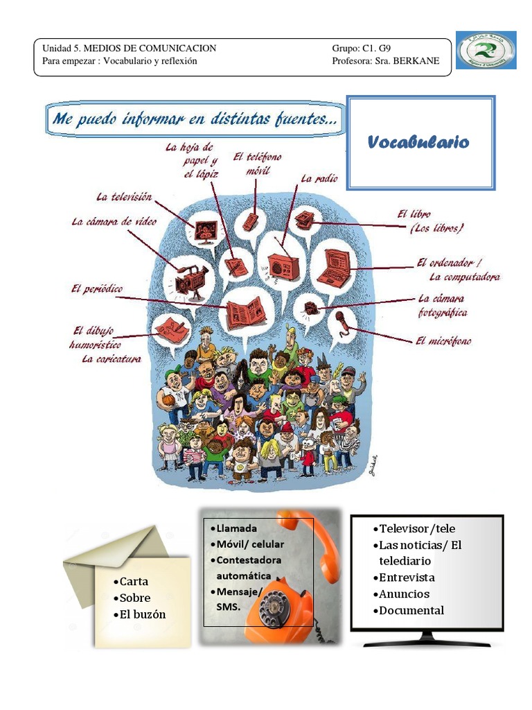 Vocabulario de Medios de Comunicación | PDF
