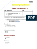 Modèle de Compte-Rendu de Réunion (Gestiondeprojet - PM) Modèle Public