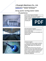 Pipeline Milking Parlor Configuration Table 8 Positions : Zibo Chuangfu Machinery Co., LTD