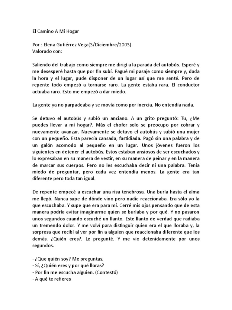 El Camino A Mi Hogar Pdf