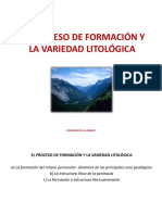 Formación relieve litología Península Islas