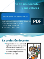 La Profesión de Un Docente-Valores EXPOSICION