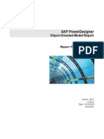 Sap Powerdesigner: Object-Oriented Model Report
