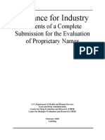 Guidance For Industry Contents of A Complete Submission For The Evaluation of Proprietary Names PDF