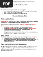 Module 8 - Redo Log Files