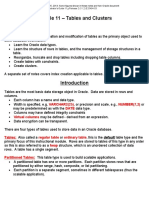 Module 11 - Tables and Clusters Full Notes