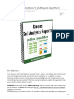 Bowls-Central - Co.uk-Greens Soil Analysis Reports and How To Read Them