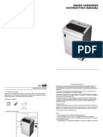 HSM 386 2 Level 2 Strip Cut Professional Paper Shredder Manual