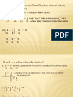 How Do You Subtract Similar Fraction