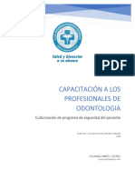 Informe Seguridad Del Paciente Profesionales de Odontologia