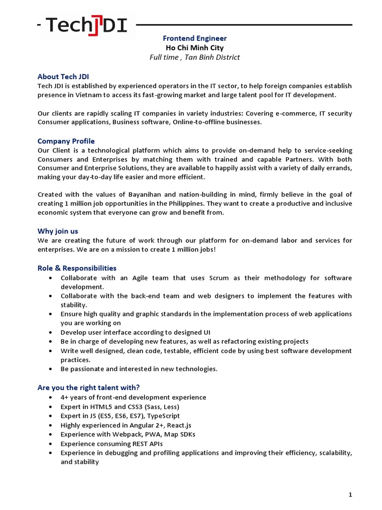 MK 03 FE Frontend Engineer | PDF | User Interface | Agile Software ...