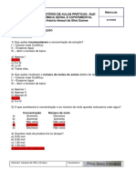 Relatório de aulas práticas de Química Geral