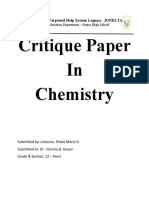Critique Paper in Chemistry: University of Perpetual Help System Laguna - JONELTA