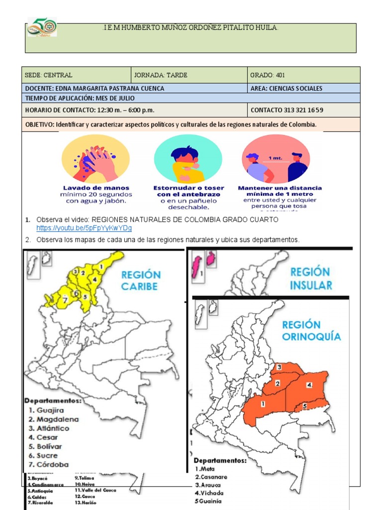 C. Sociales Regiones Naturales de Colombia2 | PDF