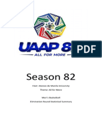 UAAP Men's Basketball Elimination Round Summary