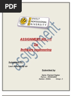 Assignment No. - 1 On Software Engineering: Submitted To:-Lect Amandeep Sir Submitted by