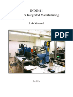 INDU411 Computer Integrated Manufacturing Lab Manual: Rev. 2019a
