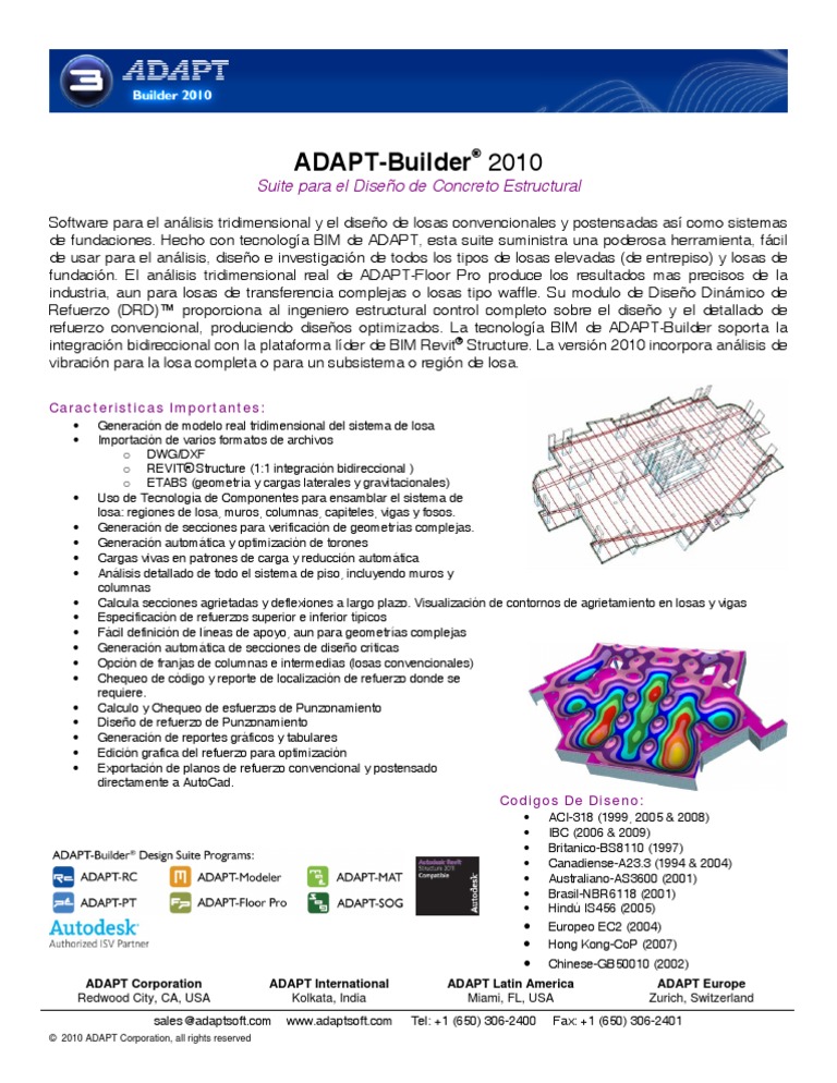 ADAPT Builder 2010 Suite para El Diseño de Concreto Estructural | PDF ...